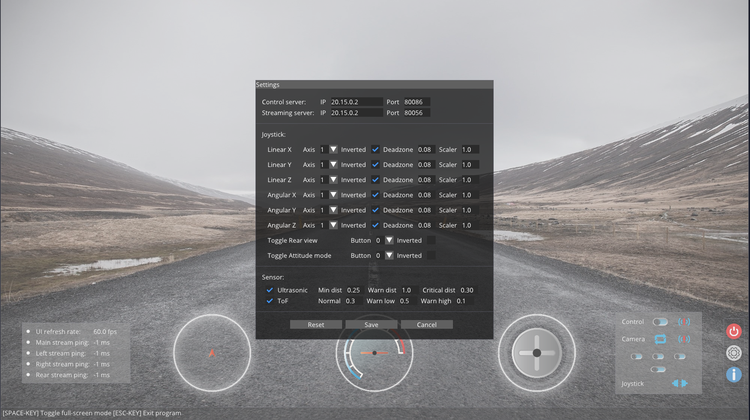 Settings Popup