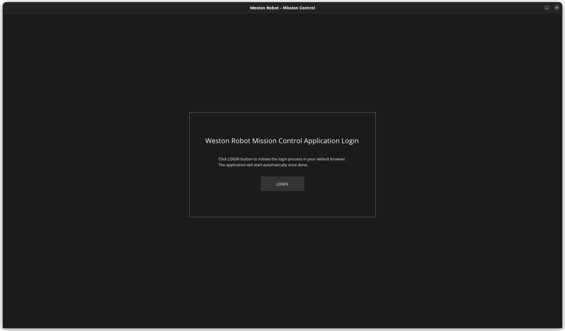 Assisted Driving Toolbox Client Start Screen