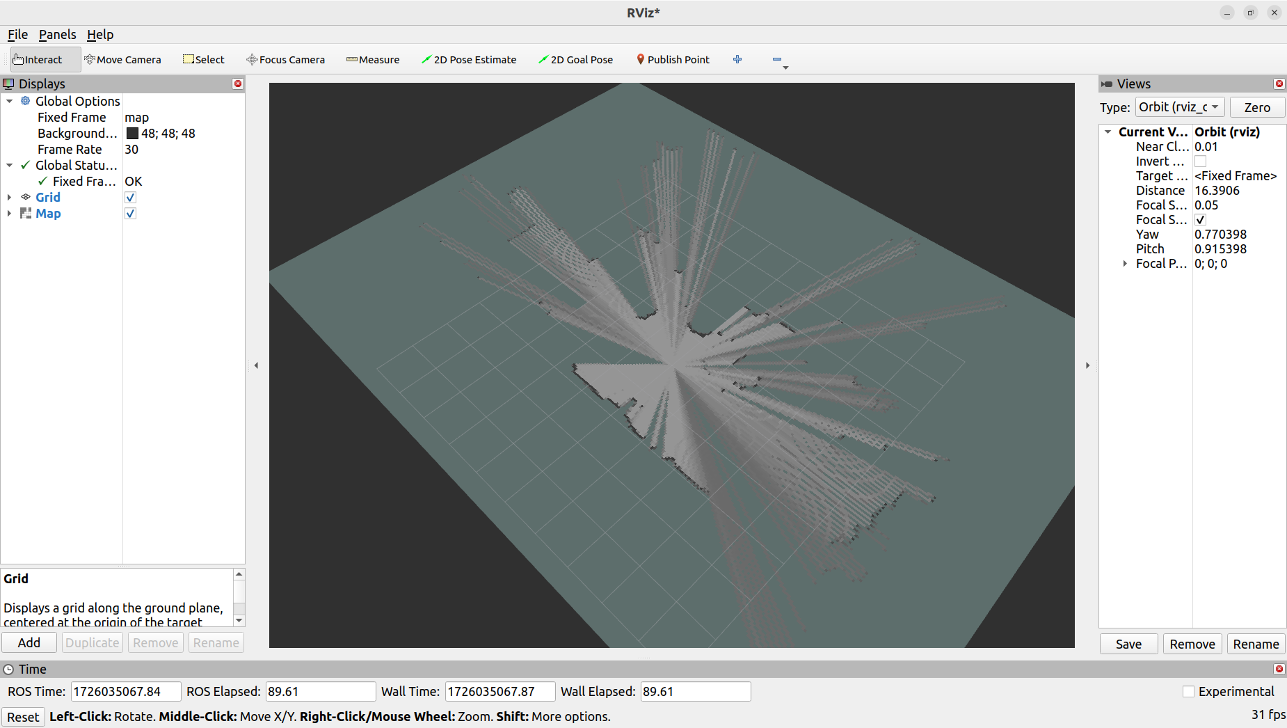 Cartographer Mapping in RVIZ