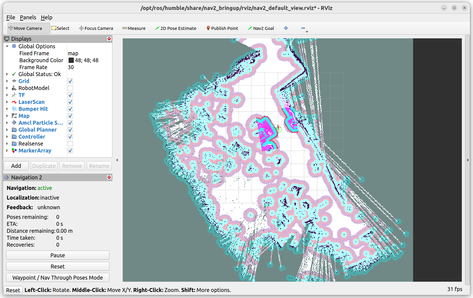 RTAB-Map Navigation in RVIZ